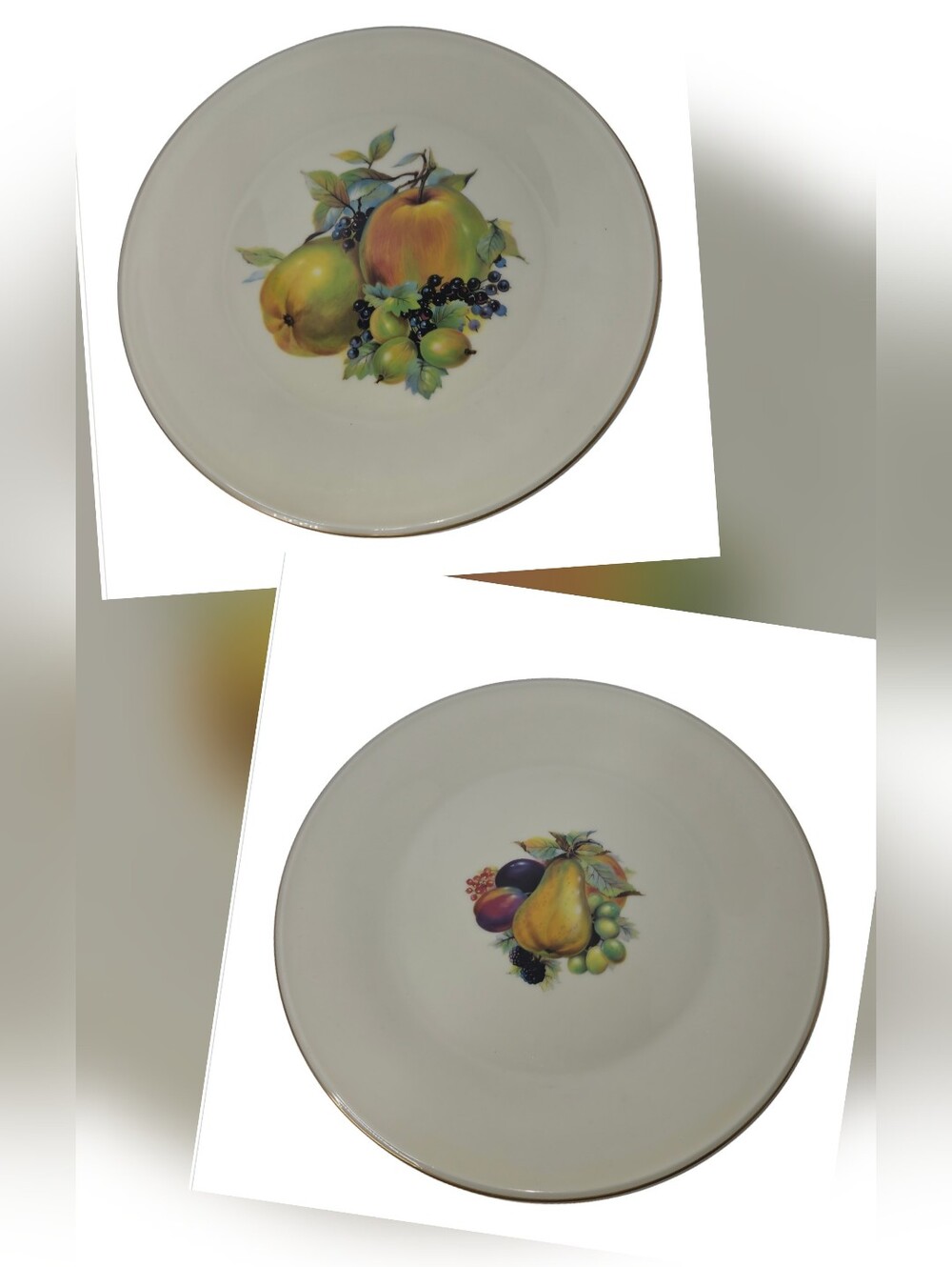 Lenox China Fruit Of Life 10 5/8" Gold Rimmed Dinner Plates Set Of 2